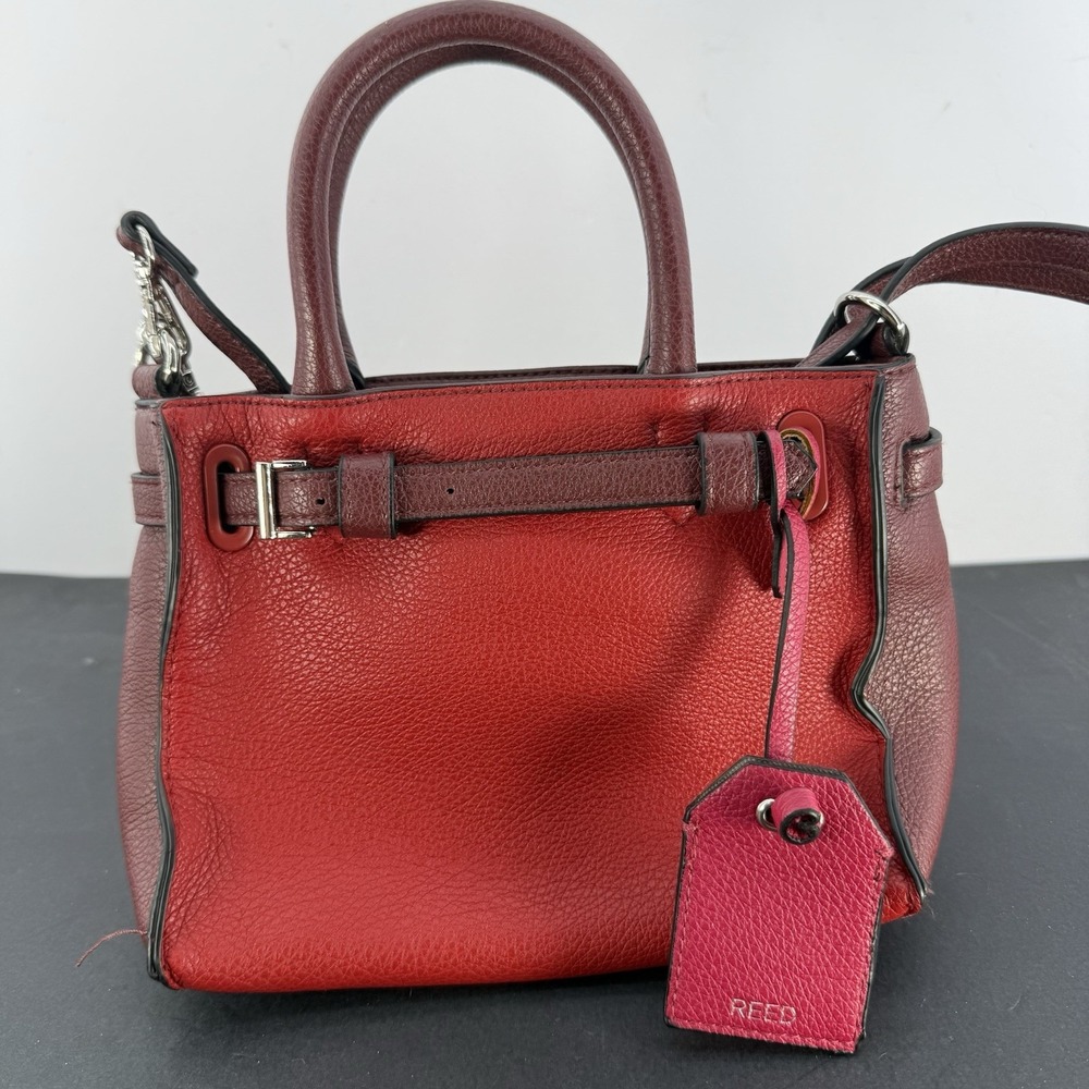 Reed Two Tone Red Purse 9x11", 6" Depth Shoulder/Crossbody - Picture 1 of 14